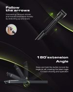 ⁦NALACAL Back Shavers for Men Long Handle, Electric Shavers with Detachable and Extendable, 5-in-1 Mens Back Shaver with Travel Lock, Self-Service Body Hair Trimmer for Wet or Dry Shaving⁩ - الصورة ⁦8⁩