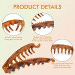 ⁦Bukela 6 Pieces Large Banana Hair Clips for Women Strong Hold Ponytail Holder Banana Clips for Fine Thick French Hair Accessories for Girls and Women⁩ - الصورة ⁦3⁩