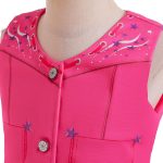 ⁦Goodern Girls Hot Pink Cowgirl Costume,Sleeveless Top Flare Pants Kids Cosplay Costume Set,Kids Disco Outfits Movie Dress up for Halloween Birthday Party Stage for Girls Aged 4-12⁩ - الصورة ⁦7⁩