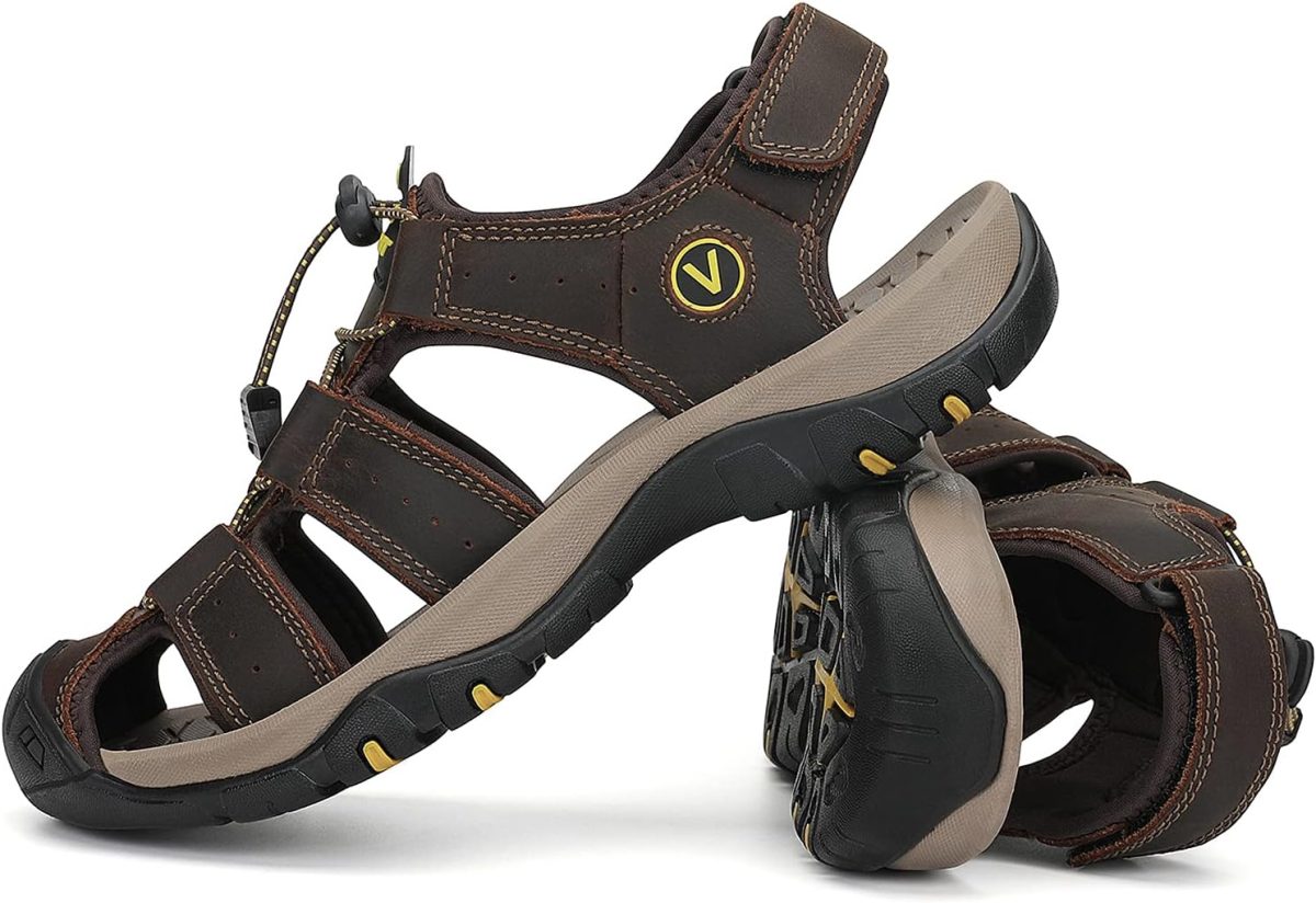 ⁦FLARUT Men's Sport Sandals Outdoor Hiking Sandals Closed Toe Athletic Lightweight Trail Walking Casual Sandals Water Shoes⁩ - الصورة ⁦8⁩
