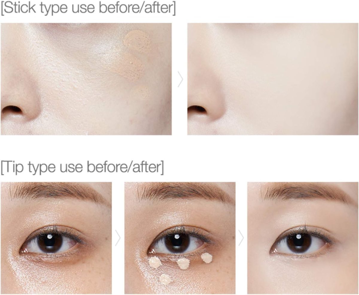 ⁦THE SAEM Cover Perfection Ideal Concealer Duo (#2 Rich Beige) | Dual Type Full Coverage Concealer, High Adherence High Pigmented, No Clumping in Wrinkles, Crease-Proof Concealer⁩ - الصورة ⁦4⁩
