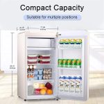 ⁦QBNZAXC Mini fridge Mini Fridge Compact Refrigerator Freezer AC Large Capacity Storage Beverages Vegetables⁩ - الصورة ⁦4⁩
