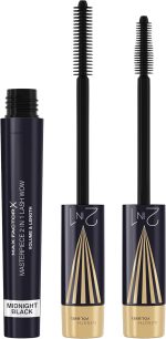 Max Factor Masterpiece 2-in-1 Lash Wow Mascara, Lengthening and Volumising, Twist-to-Transform Brush, Ultra-Intense Black, High Shine Finish, No Flakes, Vegan Formula, 003, Midnight Black, 7ml (0.2oz)