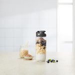 ⁦MOULINEX Personal Blender|Mix & Move Mini | 2 To-Go Bottles in Premium Tritan|SpaceSaving Compact Design|Easy-Cleaning Removable Blades|300 W| SingleButton Control|White|2 Years warranty LM15F127⁩ - الصورة ⁦3⁩