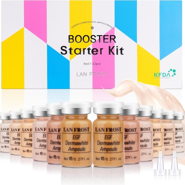 BB Pigment Glow Serum Starter Kit Hyaluronic Acid Essence Foundation Skin Care Kit 8 ml 12 Pieces Combined with Niacinamide and Peptides to Brighten Skin Tone Anti-Ageing Foundation