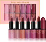 Petansy 6 Colors Matte Lipstick Set Long Lasting Waterproof Velvet Lipstick Kit Velvet Smooth Lipstick Gift Set with Gift Box