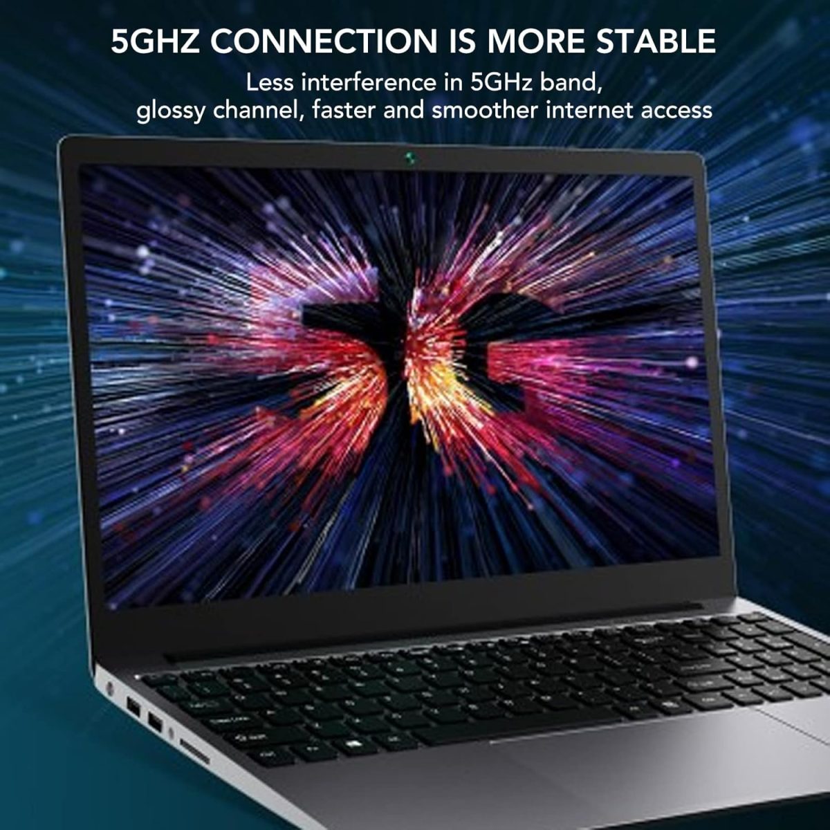 ⁦LZFdxmc Laptop, Ultra-thin 2K Resolution 15.6 Inch Portable High-performance Processor for the Home⁩ - الصورة ⁦3⁩