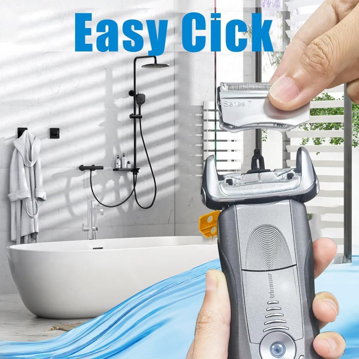 ⁦1 Pack Series 7 70S Electric Shaver Head Replacement,Compatible with Braun Series 7 Shavers 720cc, 730cc, 735s, 750cc, 760cc, 790cc⁩ - الصورة ⁦4⁩