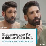 ⁦Just For Men Mustache & Beard, Beard Dye for Men with Brush Included for Easy Application, With Biotin Aloe and Coconut Oil for Healthy Facial Hair - Light Brown, M-25, Pack of 1⁩ - الصورة ⁦2⁩