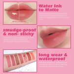 ⁦KIMUSE Lip Stain Set, 6 Colors Water Gel Lip Tint Lipstick, Highly Pigmented Long Lasting Moisturizing Lightweight Lipstain Makeup, Matte Finish⁩ - الصورة ⁦2⁩