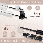 ⁦LASHVIEW DIY Cluster Eyelash Extensions 144 Pcs Reusable Individual Lashes Mega Volume Soft Black Synthetic Cluster Lashes⁩ - الصورة ⁦3⁩