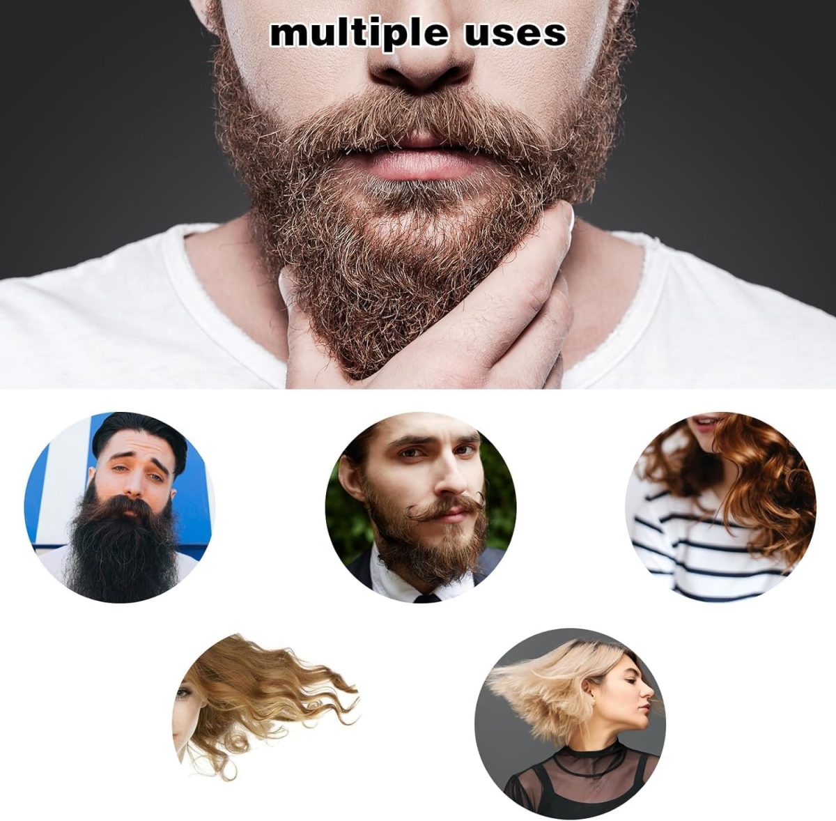 ⁦ALMEKAQUZ 4Pcs Folding Beard Comb,Portable Men's Beard Comb,Pocket Folding Comb,Travel Comb,Portable Beard Comb with Clip,Men's Beard Hair Care Styling Grooming (Black)⁩ - الصورة ⁦8⁩
