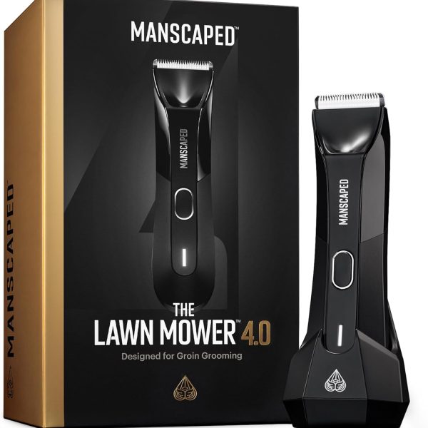 MANSCAPED™ Electric Groin Hair Trimmer, The Lawn Mower™ 4.0, Replaceable SkinSafe™ Ceramic Blade Heads, Waterproof Wet/Dry Clippers, Rechargeable, Wireless Charging, Ultimate Male Hygiene Razor