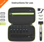 ⁦Travel Organizer Carrying Bag for One Blade Hybrid Electric Trimmer and Shaver, Hard Case Compatible for One Blade QP2520 QP2530 QP2620 QP2630⁩ - الصورة ⁦3⁩