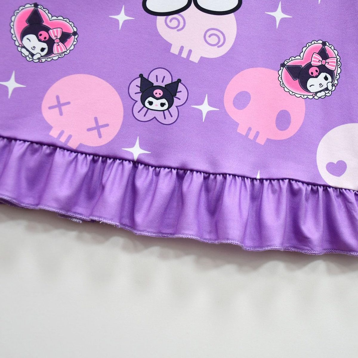 ⁦MSSmile-FANKID Kuromi Nightgowns Little Girls Casual Kuromi Dress Costume, Purple02, 5-6 Years⁩ - الصورة ⁦7⁩