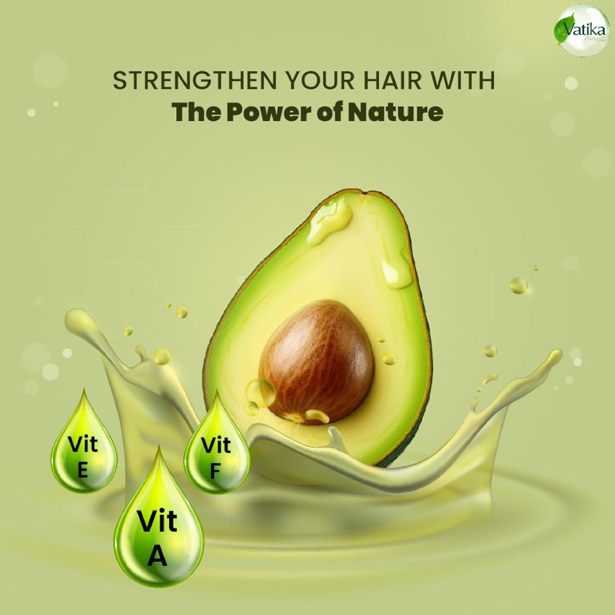 ⁦Vatika Naturals Mexican Avocado Enriched Hair Oil 300ml | Revitalize & Nourish with Vitamin A, E & F | For Shiny, Strong and Nourished Hair | No Paraben, No Sulfate, No Silicone⁩ - الصورة ⁦4⁩