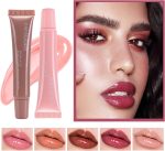 ⁦DENESTUP Lip Jam Hydrating Lip Gloss | Glittery Shiny Plumping Lip Gloss | High Gloss Glass-Like Nude Shiny Jelly Liquid Lipstick (5 Colours Set)⁩ - الصورة ⁦4⁩