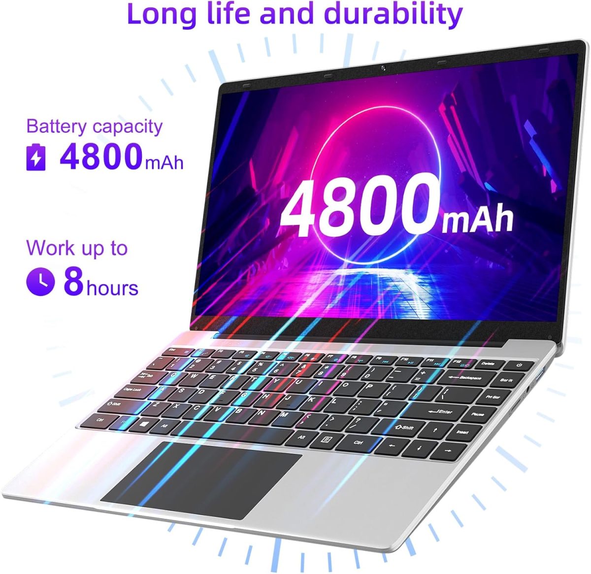 ⁦jumper Laptop, Laptop Computer with 365, 12GB RAM 512GB SSD, 14-inch FHD Display, Celeron N4000 CPU, Thin & Portable, 2.4/5G WiFi, BT4.0⁩ - الصورة ⁦4⁩