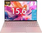 15.6" Laptop Computer, N95 Processor (4C4T, 1.7-3.4GHz) Gaming Laptop 16GB RAM 512GB PCIe SSD, FHD Display, Backlit Keyboard, Fingerprint Unlock, Students Business Laptop PC Win11 Pro OS,Rose Gold