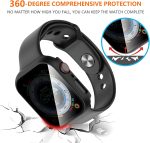 ⁦2 Pack for Apple Watch Series SE 6/5/4 44mm Privacy Screen Protector Case, [Anti-Peeping] Ultra-Thin Tempered Glass Case Cover for Watch Series 6/5/4/Series SE 2 (Black/Black, 44mm)⁩ - الصورة ⁦5⁩