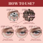 ⁦Individual-Eyelashes-Kit 280Pcs, Higu clace DIY Lash Extension Kit Mixed 10-18mm, 40D Natural Eyelashes Cluster Kit with Bond and Seal and Applicator, Lashes Clusters kit Easy to Use at Home (40D-V03)⁩ - الصورة ⁦7⁩