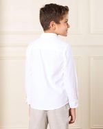 ⁦REDTAG Boys White Long Sleeve Oxford Shirt⁩ - الصورة ⁦2⁩