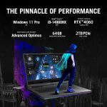 ⁦ASUS ROG Strix G18 Gaming Laptop, Intel 24-Core i9-14900HX, Office 2024 Lifetime License, 64 GB DDR5, 2 TB SSD, 18" 2.5K 240Hz QHD, Backlit KB, GeForce RTX 4060, WiFi 6E, Win 11 Pro, Patented Mouse⁩ - الصورة ⁦2⁩