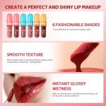 ⁦Lip Glaze - 4.7ml x Tinted Lipstick,Non-Sticky Nourishing Lipstick, Makeup Set for Travel Dating Wedding Commuting⁩ - الصورة ⁦5⁩