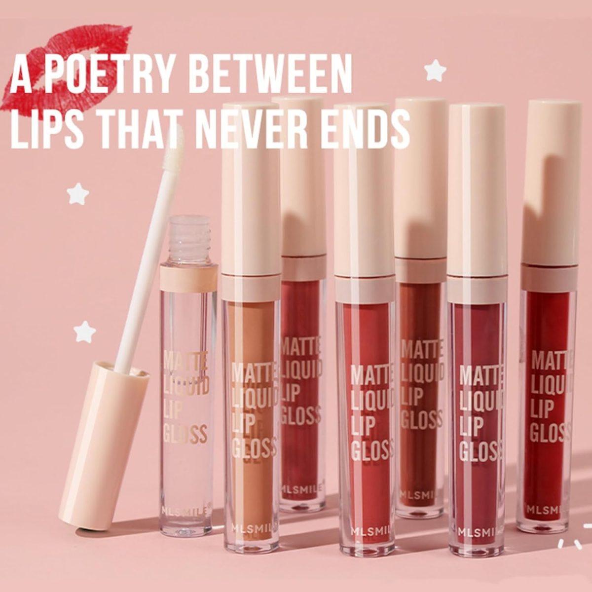 ⁦Azonee 7 Pcs Matte Liquid Lipstick Set Lip Plumper Makeup, Pigmented Waterproof Make Up, Lip Gloss Sets Long Wearing Velvet Lip Kit, Long-Lasting Up to 16H Wear, Non-stick Cup⁩ - الصورة ⁦8⁩