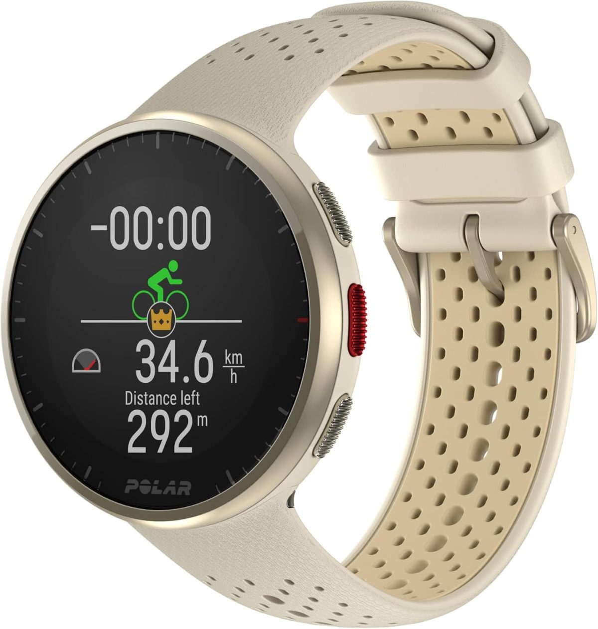 Polar Pacer Pro Advanced Ultra-Light GPS Fitness Tracker Smartwatch for Runners with Training Program & Recovery Tools; S-L, for Men or Women, Champagne Gold
