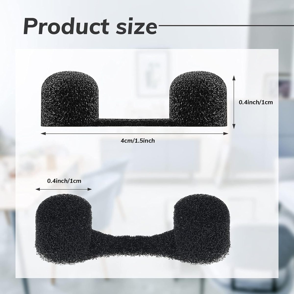 ⁦Tondiamo 100 Pieces Nose Plug Filter Disposable Nose Filter Sponge for Women Men Sunless Spray Tanning Outdoor Dust Construction Areas(Black)⁩ - الصورة ⁦6⁩