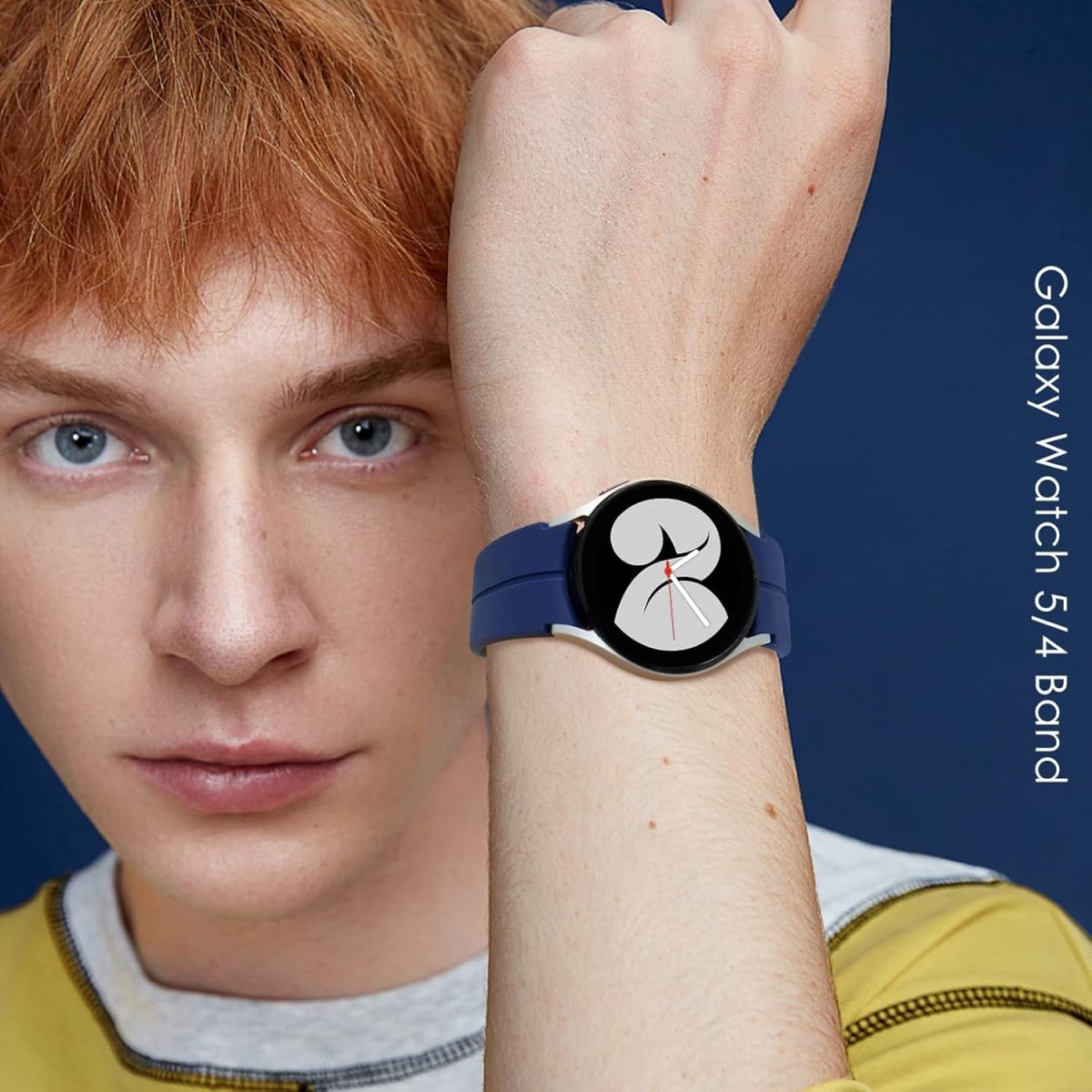 ⁦Band Compatible with Samsung Galaxy Watch 5/ Galaxy Watch 5 Pro 45mm/ Galaxy Watch 4 40mm 44mm/ Galaxy Watch 4 Classic 42mm 46mm, No Gap Silicone Replacement Strap with Colorful Buckle(5 Pack)⁩ - الصورة ⁦5⁩