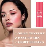 ⁦3 Pcs Blush Stick With Brush, Waterproof Multi Cream Makeup, Lightweight, Long-lasting, Easy To Use, 2 in 1 Multi Stick for Cheeks, Lip Tint & Eyeshadow, for All Skin⁩ - الصورة ⁦3⁩