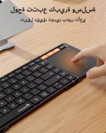 ⁦ProtoArc Foldable Keyboard with Touchpad, XK01 TP Folding Portable Keyboard, Full Size Keys, Large Trackpad Bluetooth Travel Keyboards for iPad Laptop PC Tablets - Black Gray⁩ - الصورة ⁦2⁩