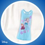 ⁦Disney Frozen Girls' Short Sleeve Dress Made of Soft Cotton with Elsa and Anna Motif, Sizes 4 to 8 Years⁩ - الصورة ⁦4⁩