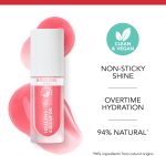 ⁦Bourjois Healthy Mix Clean S.O.S Lip Oil, 05 Coeur Cacao, Hydration Recover & Extra Shine, Nourishing Fruit Oils and Vegan Collagen, Hydrating, 94% Natural Origin Ingredients, 4.5ml (0.15oz)⁩ - الصورة ⁦3⁩