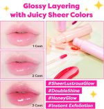 ⁦COLORGRAM FRUITY GLASS GLOSS 03 GIGGLE STRAWBERRY | Non-Sticky Glossy Lip Tint with Glass-Like Shine | Long-Lasting Hydrating Lip Gloss for Smooth & Plump Lips⁩ - الصورة ⁦6⁩