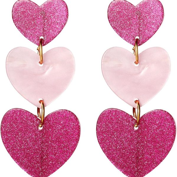 Shining Diva Fashion Latest Stylish Western Earrings for Women Girls (15843er) (Pink)
