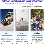 ⁦Car Fridge, 15L Portable Car Refrigerator,Phone App Adjusts The Temperature + 45° Shockproof + LED Lighting,AC+DC(/24V) Mini Fridge,For Camping, Road Trip, Picnic / -20℃ Zeenyi⁩ - الصورة ⁦2⁩