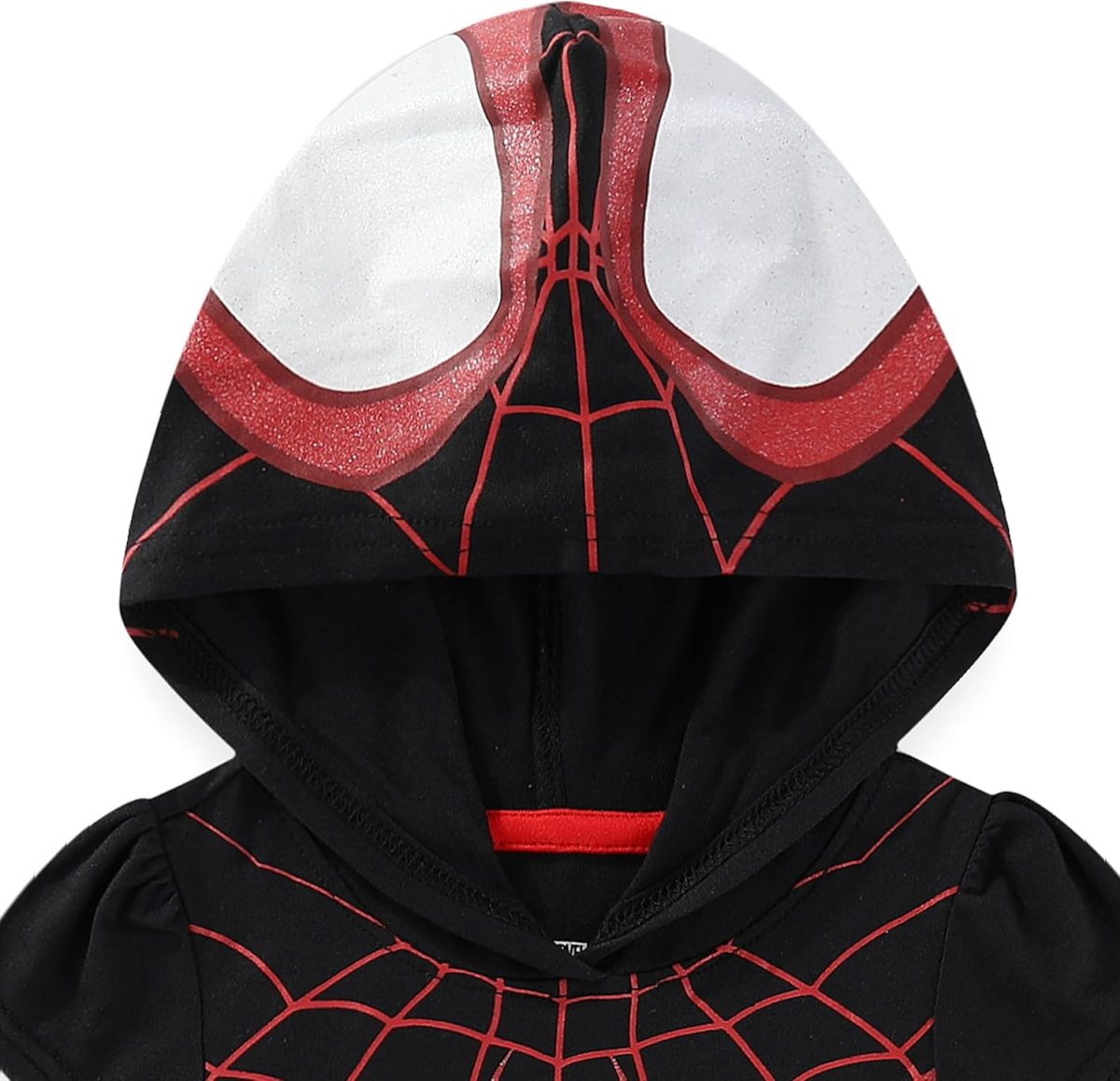 ⁦Marvel Miles Morales Spider-Man Girls Hooded Cosplay Tulle Dress for Toddlers⁩ - الصورة ⁦2⁩