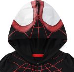 ⁦Marvel Miles Morales Spider-Man Girls Hooded Cosplay Tulle Dress for Toddlers⁩ - الصورة ⁦2⁩