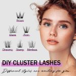 ⁦Mayhug 3D Cluster Lashes Fluffy 8-18MM Individual Eyelashes 144Pcs Lashes Cluster C Curl Lashes Individual Cluster DIY Eyelash Extensions at Home(Starry)⁩ - الصورة ⁦4⁩