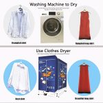 ⁦Portable Dryer, Foldable 1500W Electric Clothes Dryer, Clothes Drying Rack with Remote Control, Large Capacity Portable Laundry Drying Wardrobe for Home, Apartments, Dormitory, Travel⁩ - الصورة ⁦5⁩