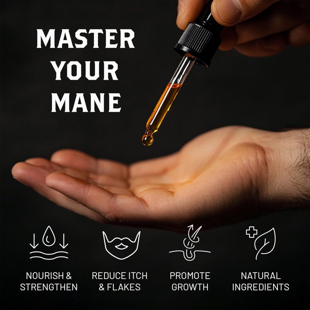 ⁦Fragrance Free Beard Oil & Leave In Conditioner 100% Pure Natural for Groomed Beards Mustaches and Moisturized Skin 1 oz by Ranger Grooming Co by Leven Rose Beard Oil⁩ - الصورة ⁦3⁩