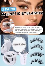 ⁦Hepiide 2 Pairs Magnetic Eyelashes Kit: with Magnetic Lash Applicator - Natural Wispy Manga Lashes - Reusable Magnet Lashes No Glue - False Eyelashes Band with Magnet (Pretty)⁩ - الصورة ⁦5⁩