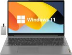 لينوفو لابتوب ايديا باد 3i بشاشة لمس FHD مقاس 15.6 انش ومعالج انتل i3-1115G4 وذاكرة RAM 8GB وSSD PCIe 256GB وبطاقة رسومات انتل UHD وكيبورد رقمية وكاميرا HD 720P وواي فاي 6 وويندوز 11، رمادي، بطاقة USB