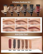 ⁦NALACAL Auburn Tinted Eyebrow Gel Kit - 2PCS Brow Thickening Gel with Dual Brushes: Waterproof, Long-Lasting Brow Filler and Defining Gel for Natural, Fuller Eyebrows – Ideal Makeup Gift Set for Women⁩ - الصورة ⁦6⁩