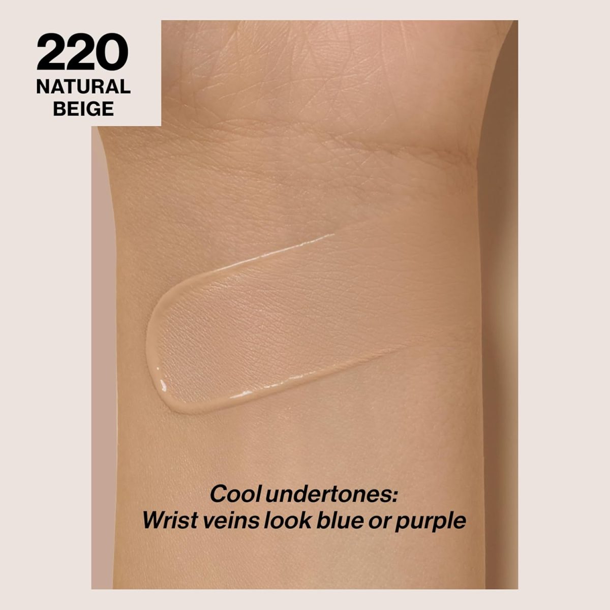⁦Revlon ColorStay Liquid Foundation Makeup for Combination/Oily Skin SPF 15, Longwear Medium-Full Coverage with Matte Finish, Natural Beige ((220), 1.0 oz⁩ - الصورة ⁦2⁩