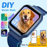 ⁦DMG Kids Smart Watch for Kids,IP68 Waterproof Kids Fitness Tracker Watch with 1.5 Inch DIY Face,Heart Rate Sleep Monitor,19 Sport Modes,Calories Counter,Alarm Clock,Great Gifts for Children 6+ (Blue)⁩ - الصورة ⁦2⁩