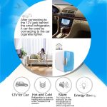⁦DDCVFREE Mini fridge ثلاجة سيارة 4L ثلاجة محمولة ثلاجة صغيرة بارد مستحضرات التجميل الأطعمة للسيارة للسيارة(White)⁩ - الصورة ⁦2⁩